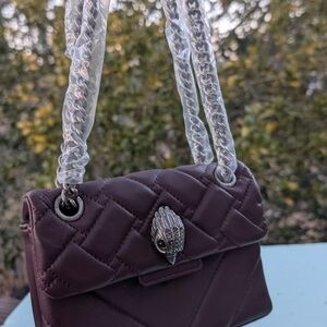 Kurt Geiger Quilted Burgundy Shoulder Bag
